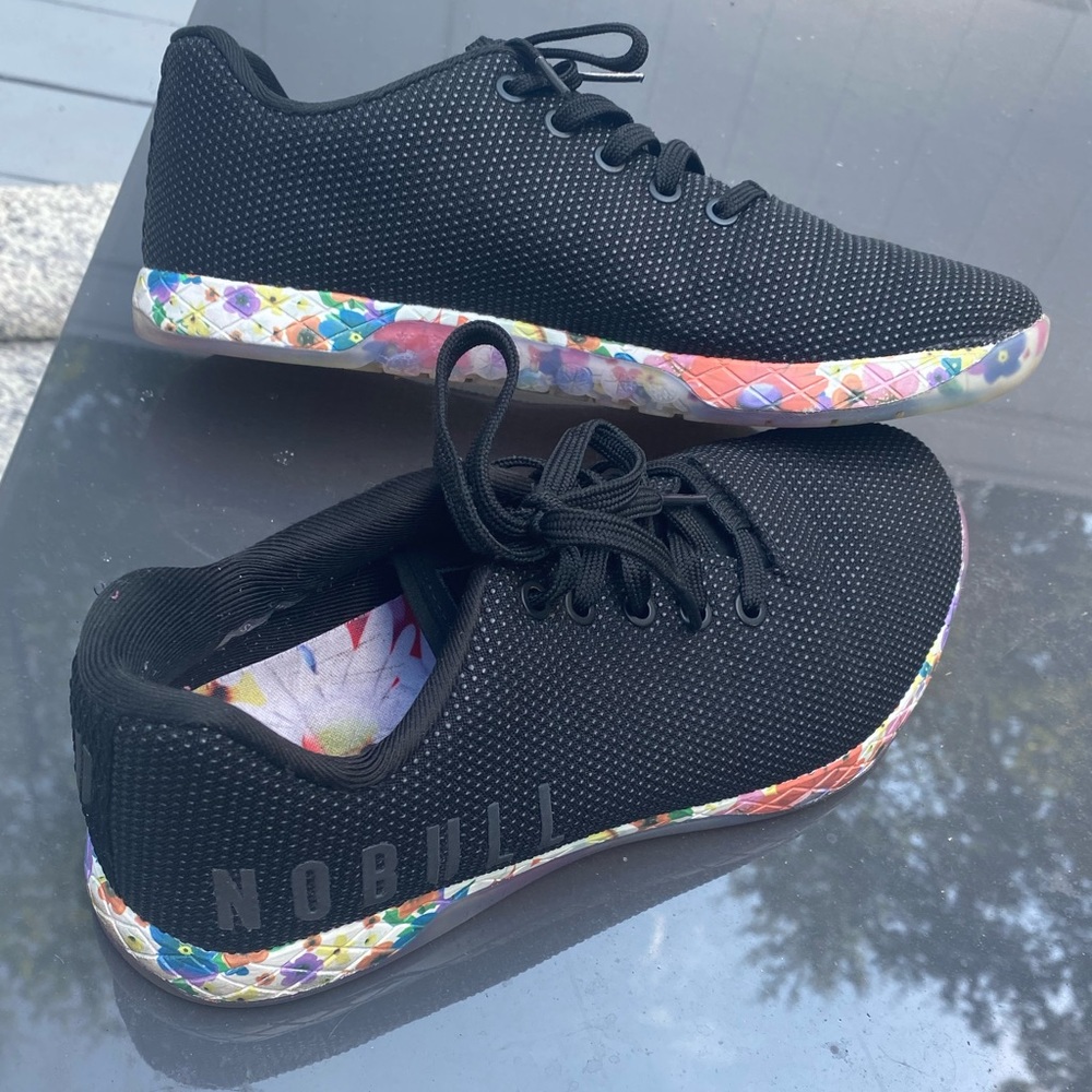 No Bull Black Daisy Trainers